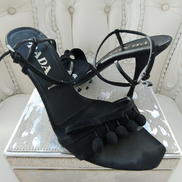 Prada Silk Crepe Sandals - Picture 4 of 5